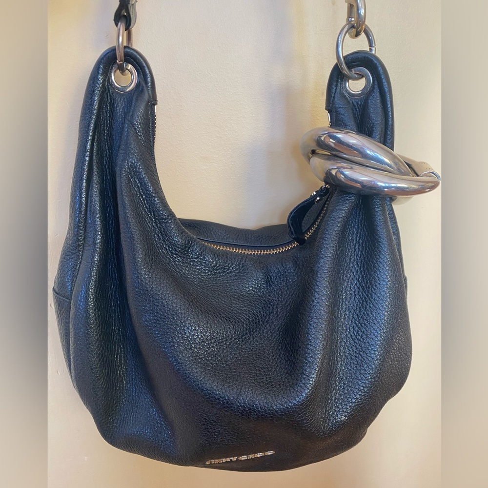 Jimmy Choo Saba black leather hobo -